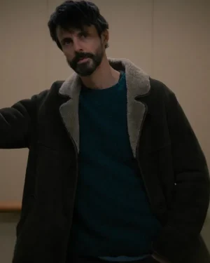 Matthew Goode TV Series Dept. Q 2025 DCI Carl Morck Black Wool Long Jacket