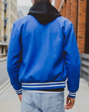 SEGA 65th Birthday Sonic The Hedgehog Class Of 91 Blue Wool Varsity Bomber Jacket