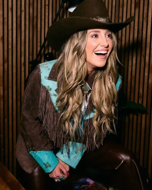 Whirlwind World Tour Lainey Wilson Brown Suede Blazer