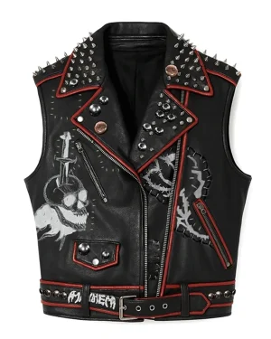 Lady Gaga The Mayhem Ball Studded Leather Vest