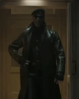 The Running Man Lee Pace Black Leather Coat