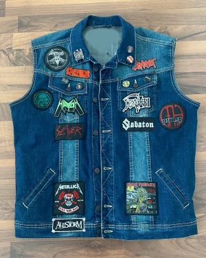 Music Band Megadeth Unisex Blue Denim Vest