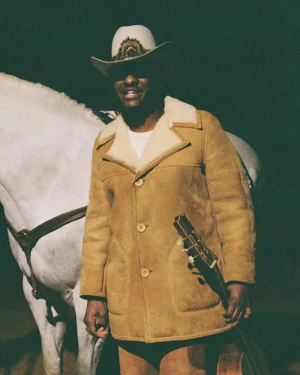 Rodeo Cowboy Leon Bridges Brown Suede Leather Jacket