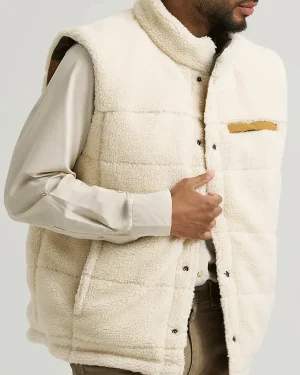 Rodeo Western White Sherpa Reversible Vest
