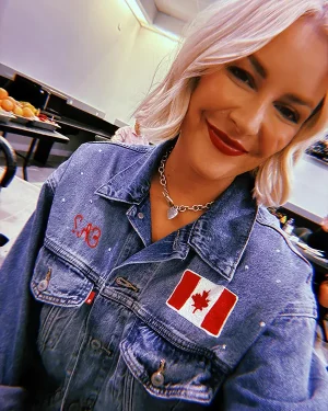 All Elite Wrestling All Out 2025 Toronto, Ontario Renee Paquette Canada Blue Denim Jacket
