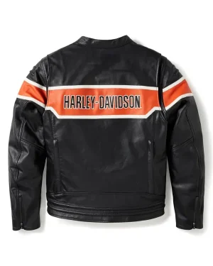Harley Night Latin America 2025 Trenton Unisex Black Leather Motorcycle Riding Jacket