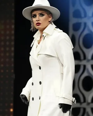 AEW Dynamite 2025 Toni Storm White Trench Coat