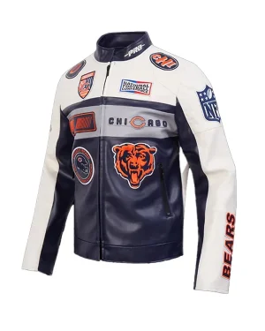 NFL Chicago Bears Unisex Moto Leather Jacket