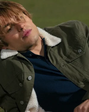 Noah LaLonde My Life with the Walter Boys Cole Walter Green Shearling Cotton Jacket