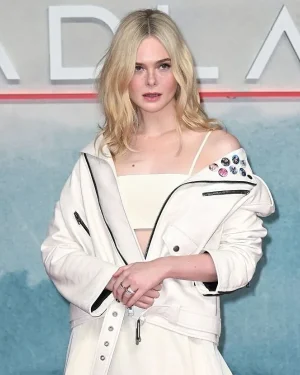 Predator Badlands London Premiere Thia White Biker Leather Jacket