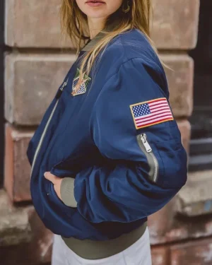 Resident Evil 4 Leon S. Kennedy Unisex Blue Bomber Jacket