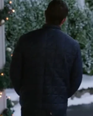 Robert Buckley 2025 Movie Merry Christmas, Ted Cooper Unisex Blue Quilted Jacket