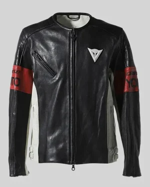 Travis Scott 2025 Formula 1 Miami Grand Prix Unisex Black Leather Racing Jacket