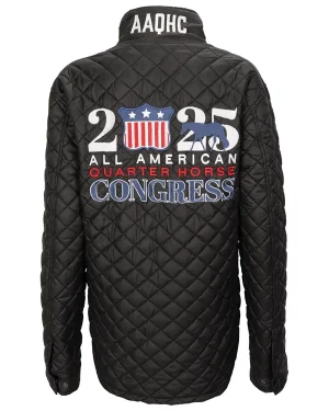 2025 All American Quarter Horse Congress Unisex Black Quilted Jacket
