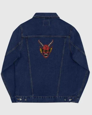 2025 TV Series Stranger Things Season 05 Hellfire Club Unisex Blue Denim Jacket