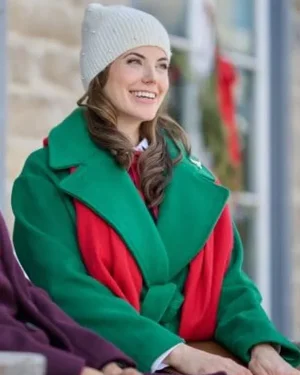 A Christmas Angel Match Meghan Ory Green Wool Coat
