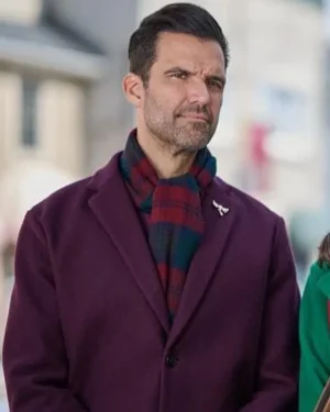 A Christmas Angel Match Michael Purple Wool Coat