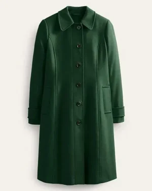 A Newport Christmas 2025 Ella Green Wool Blend Coat
