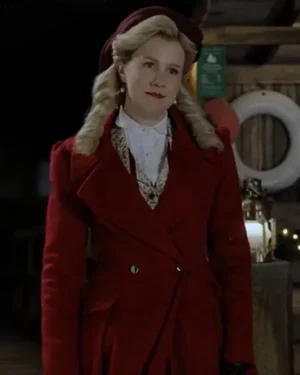 A Newport Christmas 2025 Ella Red Wool Trench Coat