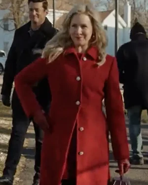 A Newport Christmas 2025 Ginna Claire Mason Red Wool Coat