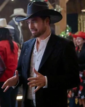 A Royal Montana Christmas 2025 Huntley Black Embroidered Blazer