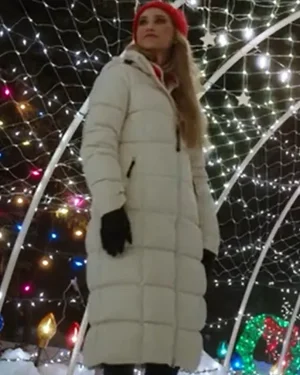 A Royal Montana Christmas 2025 Princess Victoria White Hooded Puffer Coat