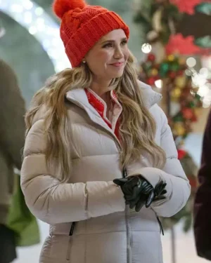 A Royal Montana Christmas Fiona Gubelmann White Puffer Coat