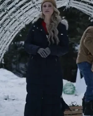 A Royal Montana Christmas Princess Victoria Blue Puffer Coat