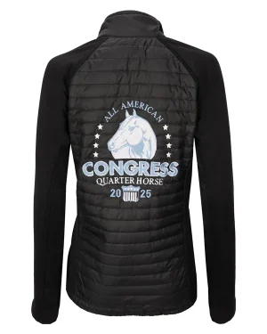 All American Quarter Horse Congress 2025 Black Ladies Black Puffer Jacket