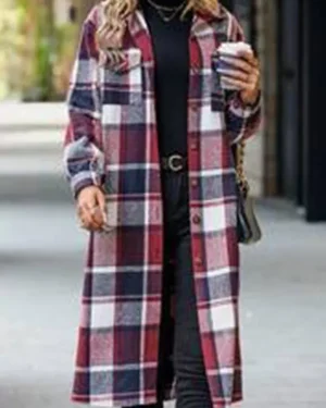All is Merry & Bright 2025 Emily Rose Wool Plaid Trench Coat