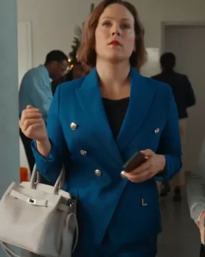 Christmas Above the Clouds 2025 Erin Krakow Blue Blazer Coat