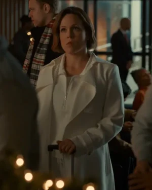 Christmas Above the Clouds 2025 Erin Krakow White Wool Trench Coat