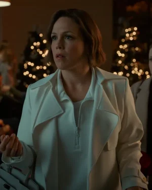 Christmas Above the Clouds Ella Neezer White Trench Coat