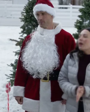 Christmas on Duty 2025 Parker Young Santa Claus Red Christmas Coat