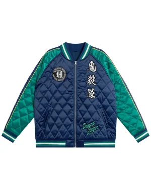Demon Slayer Kimetsu no Yaiba Tanjiro Kamado Unisex Souvenir Quilted Bomber Jacket