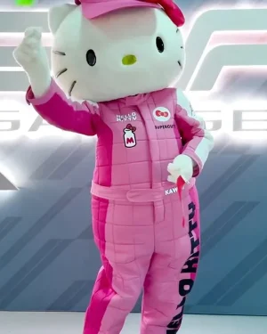 F1 Academy x Hello Kitty and Friends 2025 Pink Hello Kitty Quilted JumpSuit