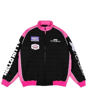 F1A x Hello Kitty Black Quilted Race Jacket