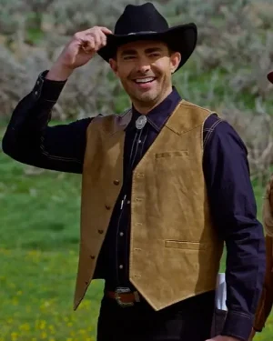 Finding Mr. Christmas 2025 Jonathan Bennett Leather Vest