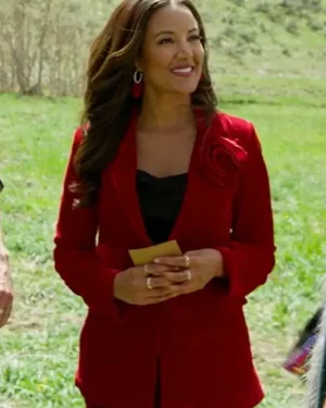 Finding Mr. Christmas S02 Heather Hemmens Red Velvet Blazer