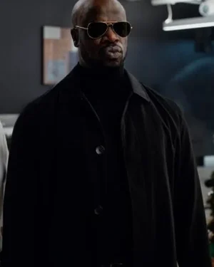 Ghost of Christmas Yet to Come Garfield Wilson Black Wool Coat