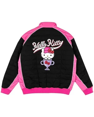 Hello Kitty x F1 Academy 2025 LV Grand Prix Black Quilted Bomber Jacket
