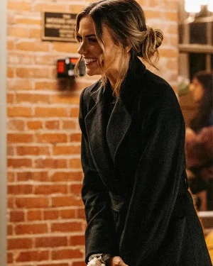 Karen Kingsbury's The Christmas Ring Jana Kramer Black Wool Trench Coat