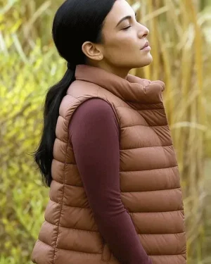 Nikki Rodriguez TV Series My Life with the Walter Boys Jackie Howard Brown Puffer Vest For Women