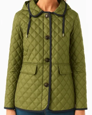 Nikki Rodriguez TV Series My Life with the Walter Boys Jackie Howard Green Quilted Hooded Jacket