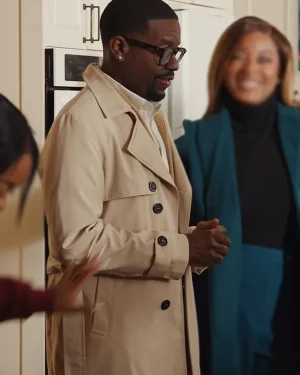 Richard Movie Unexpected Christmas 2025 Lil Rel Howery Khaki Cotton Coat