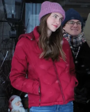 A Merry Little Ex-Mas 2025 Sienna Holden Red Puffer Jacket