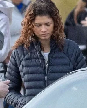 Euphoria S03 Zendaya Black Puffer Jacket