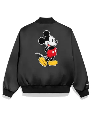 Mickey Mouse Club TV Series Mickey Mouse Heritage Black Satin Varsity Jacket