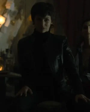 Money Heist S03 Úrsula Corberó Black Leather Jacket