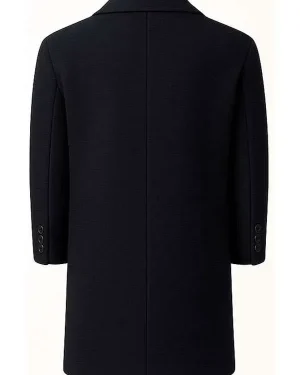Jason Statham 2026 Movie Shelter Mason Black Wool Peacoat